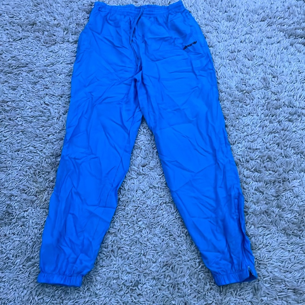 Adidas blue pants, size medium